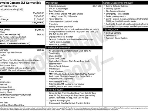 Used 2023 Chevrolet Camaro LT w/ RS Package image 10