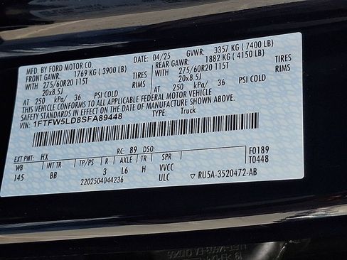 Certified 2025 Ford F150 Lariat w/ Equipment Group 501A Mid AWD/4WD image 29