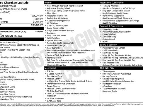 Used 2019 Jeep Cherokee Latitude w/ Popular Appearance Group FWD image 10