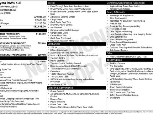 Used 2021 Toyota RAV4 XLE w/ Convenience Package AWD/4WD image 6