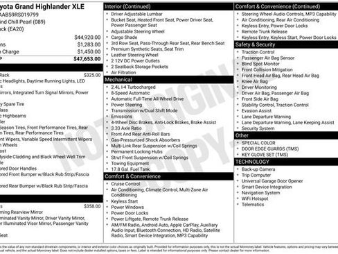 Used 2024 Toyota Grand Highlander XLE image 3