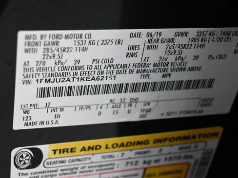 Used 2019 Ford Expedition Limited w/ Equipment Group 303A AWD/4WD image 19