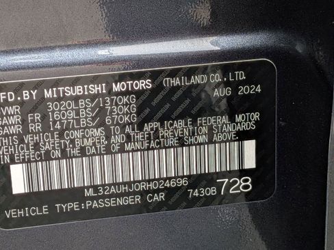 Used 2024 Mitsubishi Mirage ES FWD image 31