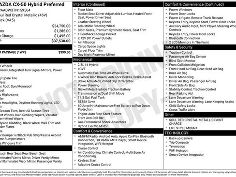 New 2026 MAZDA CX-50 2.5 Hybrid w/ Weather Package image 2