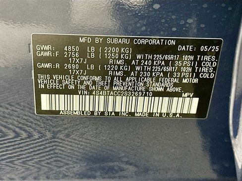 Certified 2025 Subaru Outback Premium w/ Popular Package #1A image 29