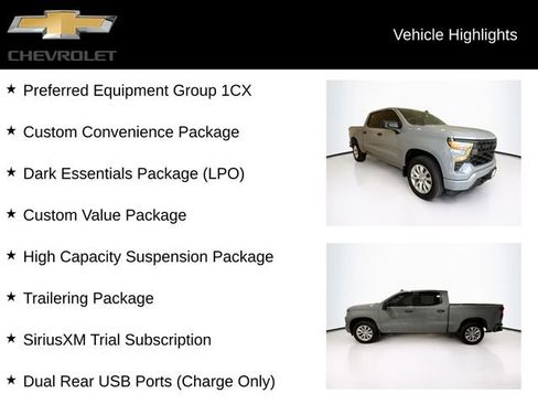 Used 2025 Chevrolet Silverado 1500 Custom w/ LPO, Dark Essentials Package image 5