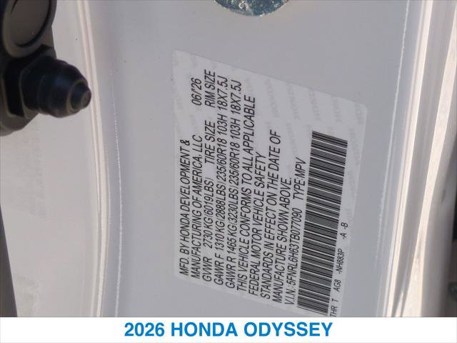 New 2026 Honda Odyssey EX-L image 26