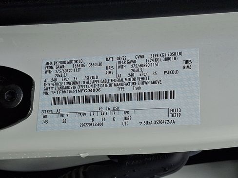 Certified 2022 Ford F150 Platinum w/ Equipment Group 701A High AWD/4WD image 27