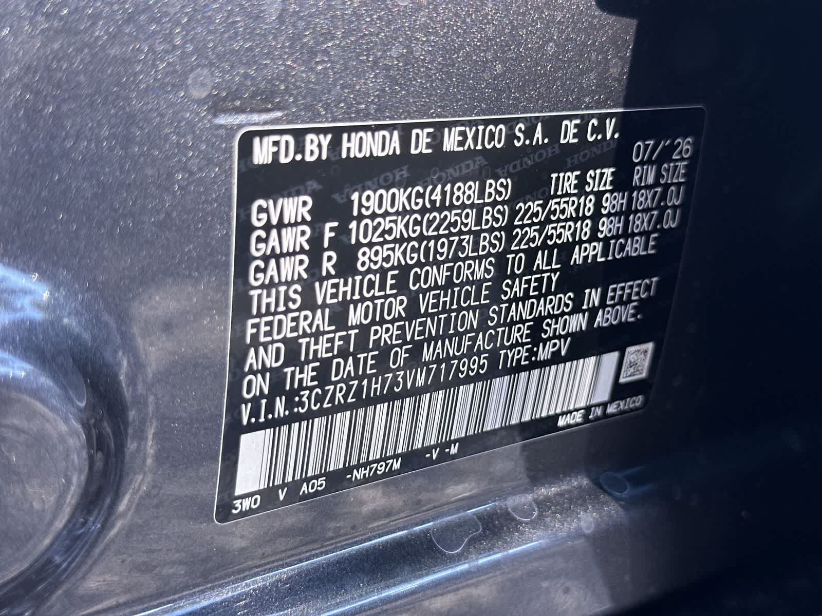 New 2027 Honda HR-V EX-L image 22