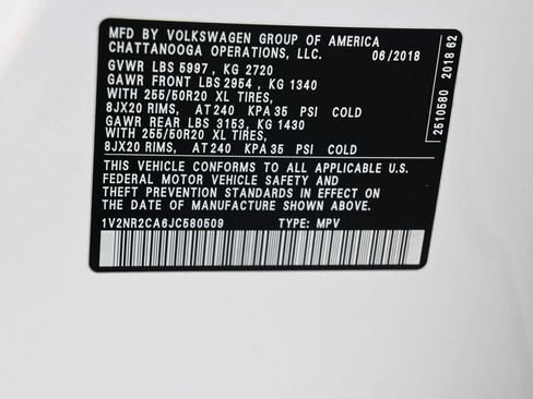 Used 2018 Volkswagen Atlas SEL Premium image 21