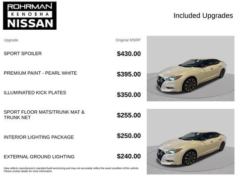 Used 2016 Nissan Maxima SR w/ Interior Lighting Package FWD image 4