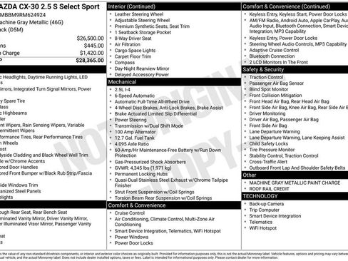 Used 2024 MAZDA CX-30 AWD 2.5 S w/ Select Sport Pkg image 5