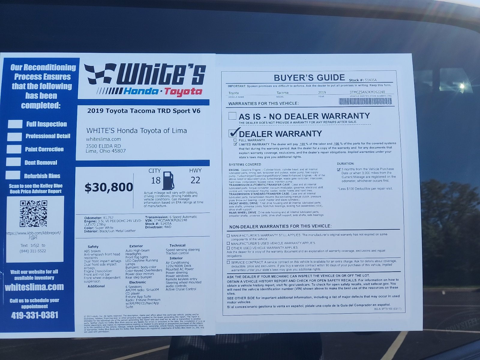 Used 2019 Toyota Tacoma TRD Sport AWD/4WD image 17