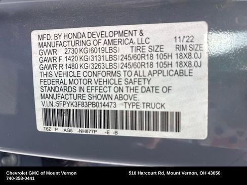 Used 2023 Honda Ridgeline Black Edition image 61