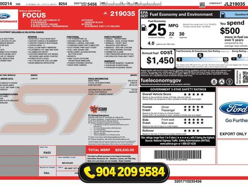 Used 2018 Ford Focus ST w/ Equipment Group 401A FWD image 38