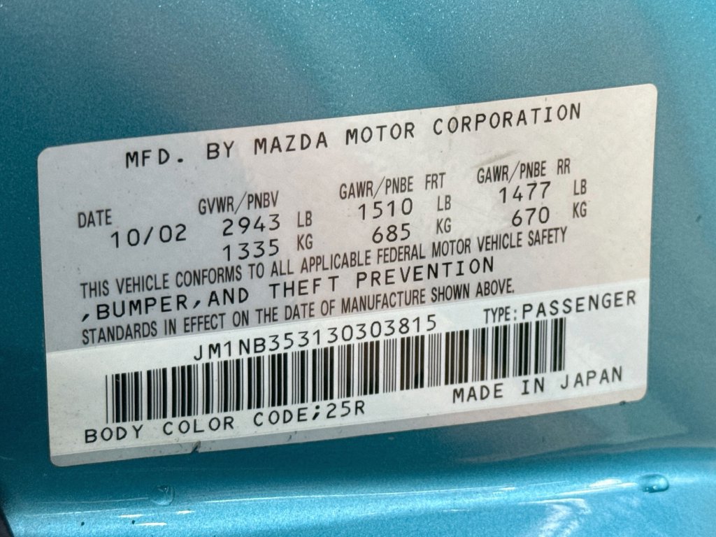 Used 2003 MAZDA MX-5 Miata RWD image 31