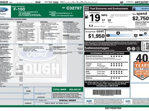 Used 2017 Ford F150 Lariat w/ Equipment Group 501A Mid image 6