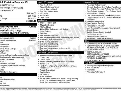 Used 2023 Buick Envision Essence w/ Sport Touring Package AWD/4WD image 36