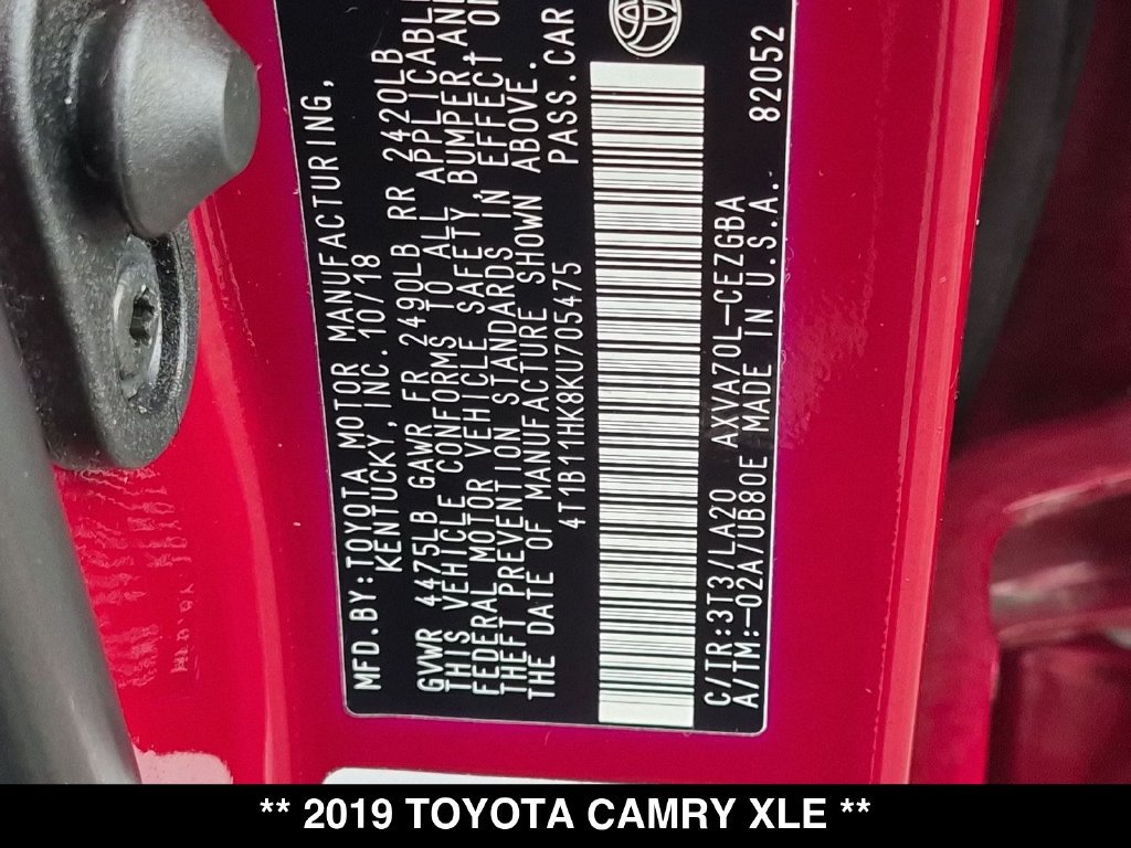 Used 2019 Toyota Camry XLE w/ Navigation Package FWD image 35