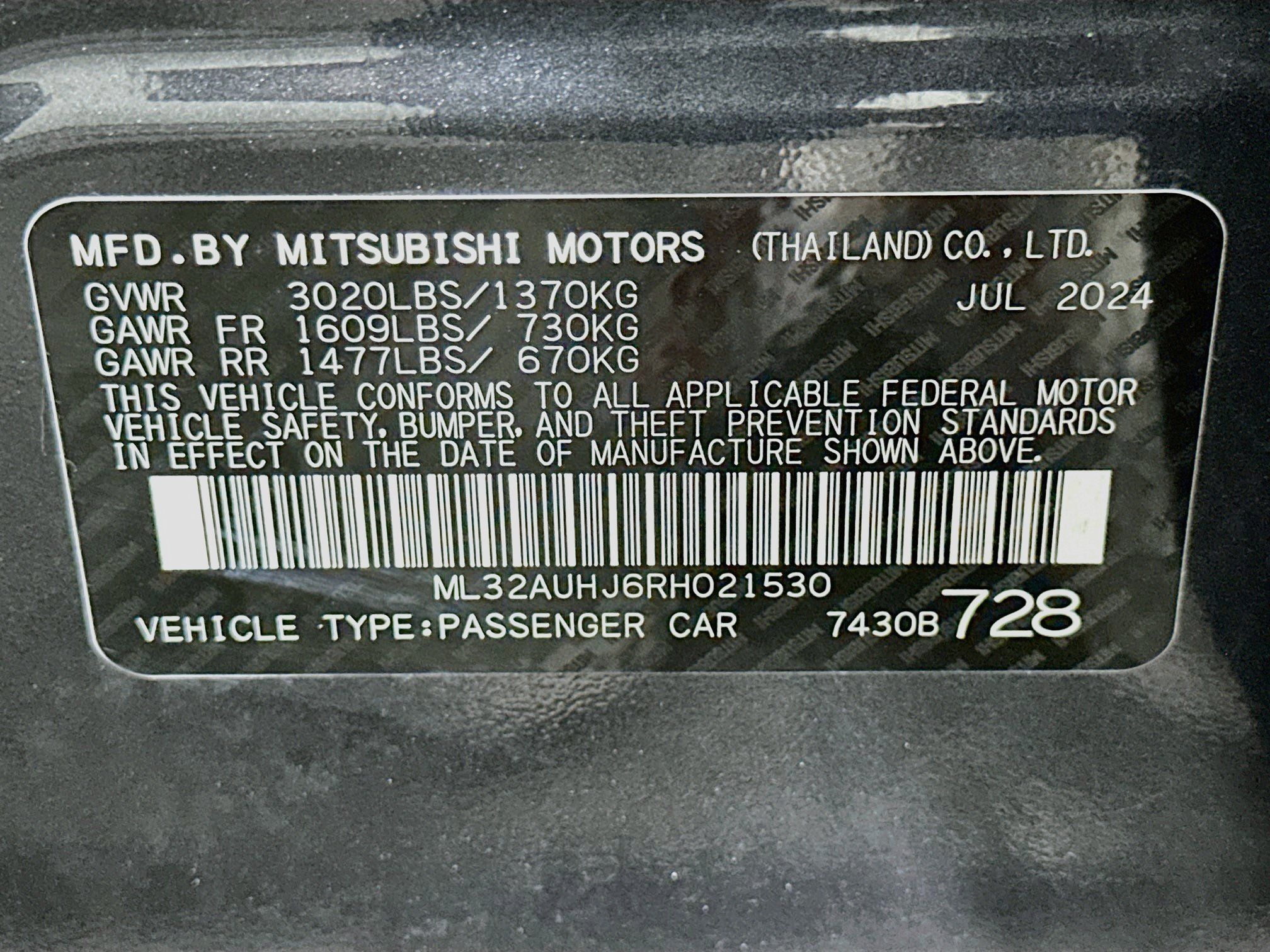 Used 2024 Mitsubishi Mirage ES FWD image 12