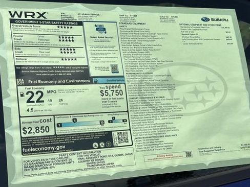New 2026 Subaru WRX AWD/4WD image 29