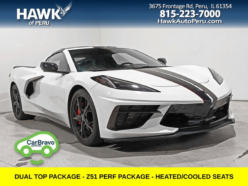 Certified 2020 Chevrolet Corvette Stingray Premium Cpe w/ 3LT Preferred Equipment Group RWD image 1