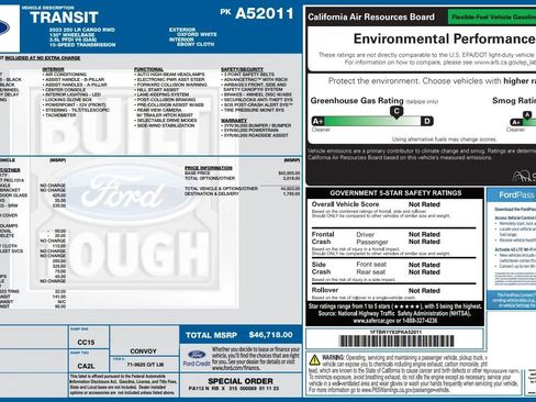 Used 2023 Ford Transit 250 Low Roof w/ Exterior Upgrade Package RWD image 30