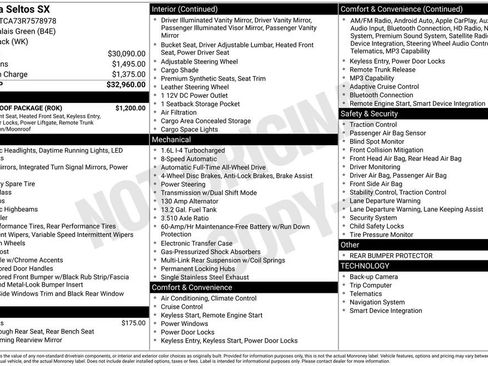 Used 2024 Kia Seltos SX w/ SX Sunroof Package AWD/4WD image 5