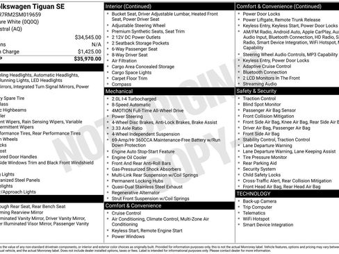 Certified 2025 Volkswagen Tiguan SE AWD/4WD image 43
