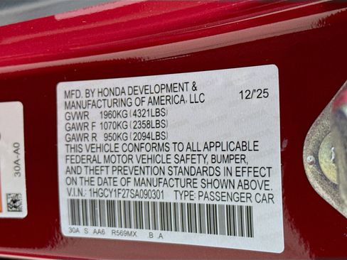 New 2025 Honda Accord LX image 35