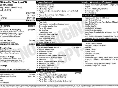 New 2026 GMC Acadia Elevation w/ Black Edition FWD image 21