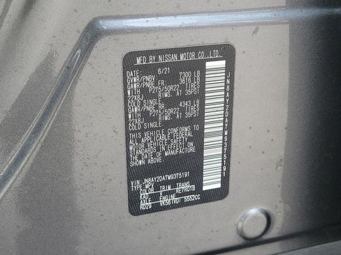 Used 2021 Nissan Armada Platinum w/ Captain's Chairs Package RWD image 32