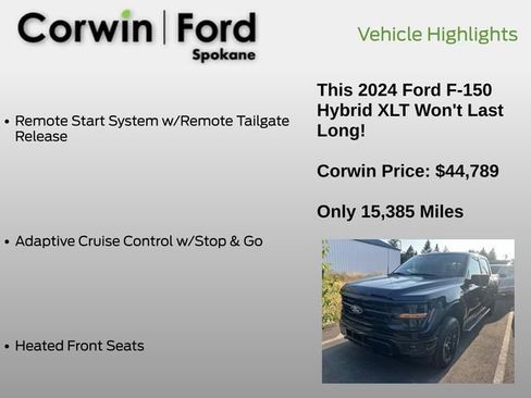 Used 2024 Ford F150 XLT w/ Equipment Group 302A MID AWD/4WD image 15