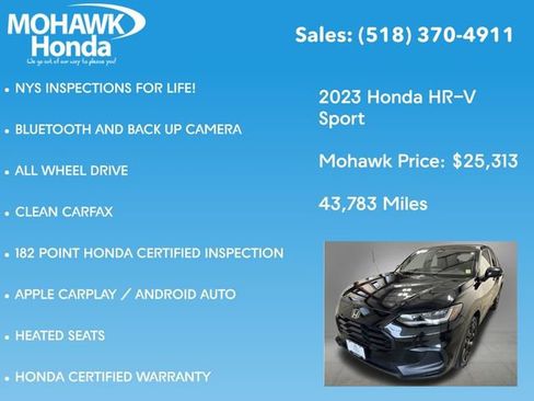 Certified 2023 Honda HR-V Sport image 8