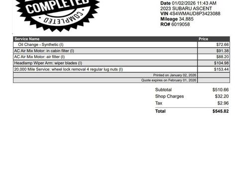 Used 2023 Subaru Ascent Limited w/ Technology Package image 11