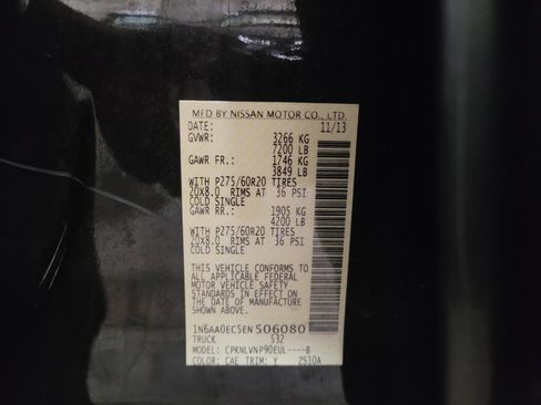 Used 2014 Nissan Titan SL w/ SL Heavy Metal Package image 33