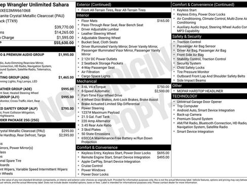 Used 2021 Jeep Wrangler Unlimited Sahara AWD/4WD image 79