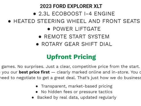 Certified 2023 Ford Explorer XLT w/ Equipment Group 202A image 2