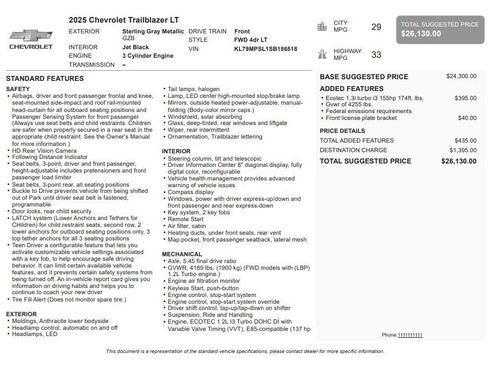 Certified 2025 Chevrolet TrailBlazer LT FWD image 33