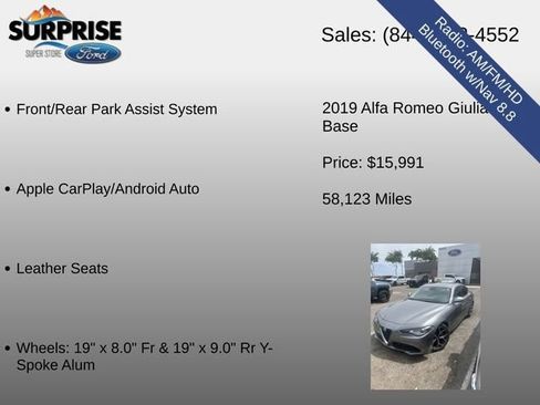 Used 2019 Alfa Romeo Giulia RWD image 11