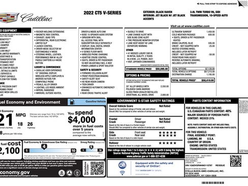 Used 2022 Cadillac CT5 V w/ Cold Weather Package AWD/4WD image 2