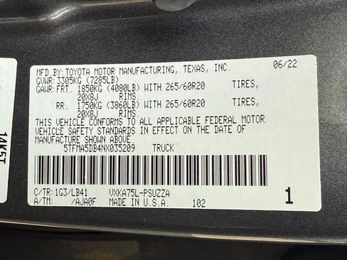 Used 2022 Toyota Tundra 1794 Edition image 33