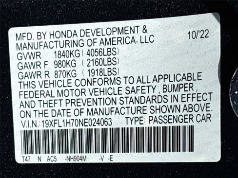 Certified 2022 Honda Civic EX-L image 35