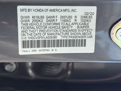 Used 2020 Honda Accord Touring image 12