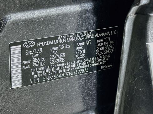 Used 2022 Hyundai Santa Fe SEL w/ Convenience Package FWD image 12