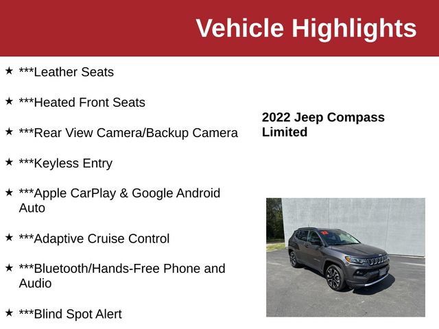 Used 2022 Jeep Compass Limited AWD/4WD image 10