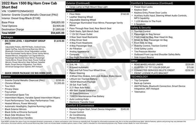 Used 2022 RAM 1500 Big Horn AWD/4WD image 7
