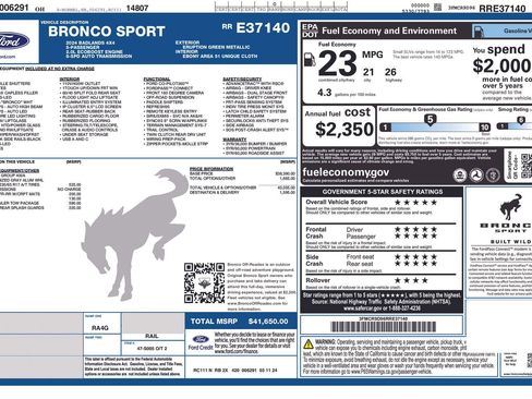 Certified 2024 Ford Bronco Sport Badlands AWD/4WD image 16