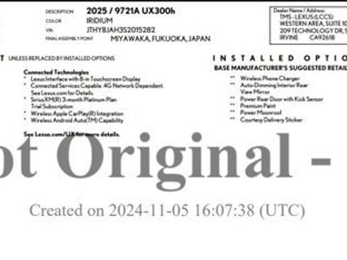 Certified 2025 Lexus UX 300h FWD image 3