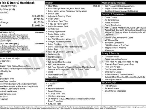 Used 2023 Kia Rio S w/ Technology Package FWD image 11
